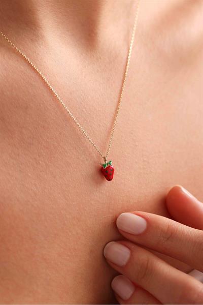Mineli Çilek Kolye