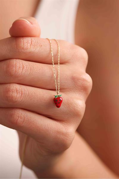 Mineli Çilek Kolye