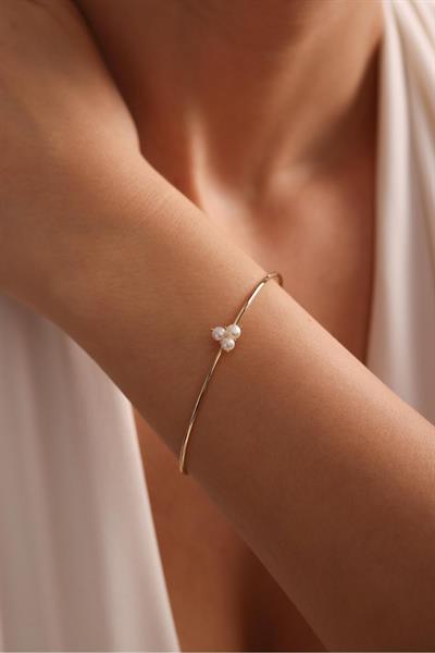 Minimal 3 İnci  Bilezik