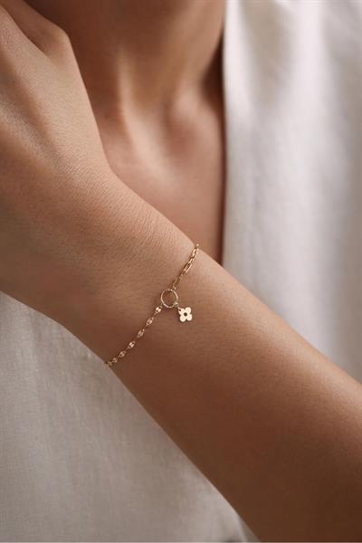 Minio Yonca Sallantılı Işıltılı Bileklik