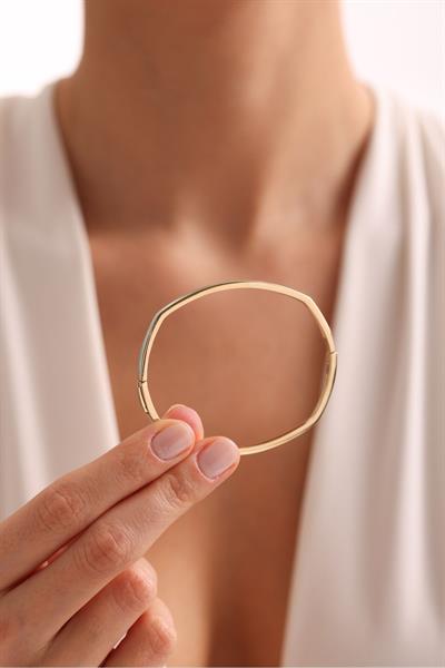 Octo Mavi Turkuaz Mineli Köşeli Bilezik