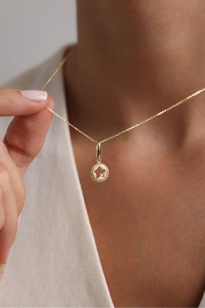 Opal Taşlı Penguen & Taşlı Yıldız & İnci Deniz Kabuğu Charm Bileklik