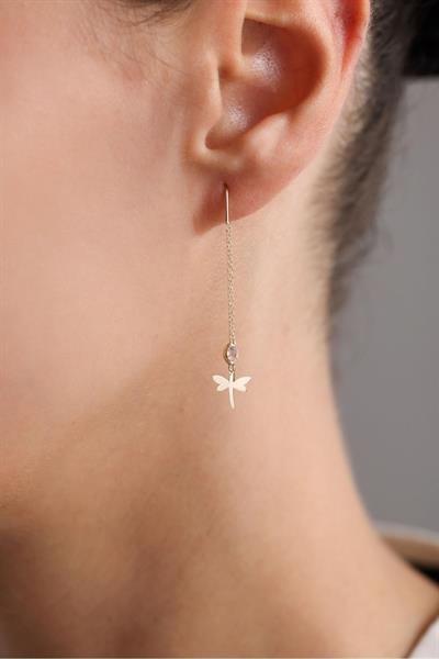 Sallantılı Taşlı Yusufcuk Işıltılı Küpe