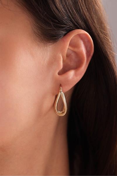 Satine Double Design Halka Küpe