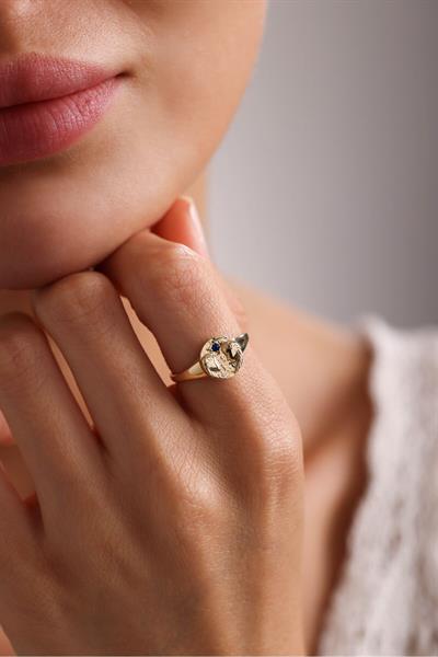 Siyah Taşlı Burç Horoscope Heritage Yüzük