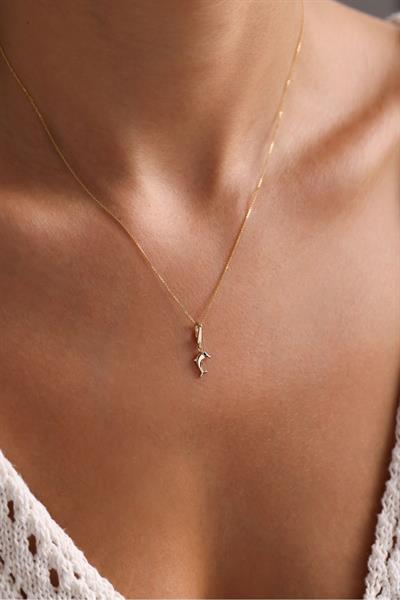 Siyah Stone Yunus Kilitli Charm Pendant