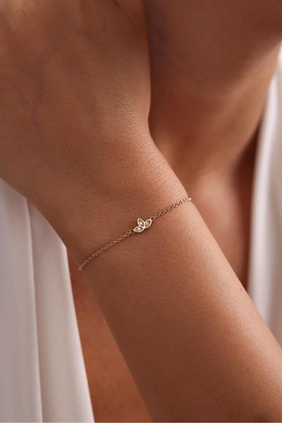 Taşlı Lotus Çiçeği Bileklik