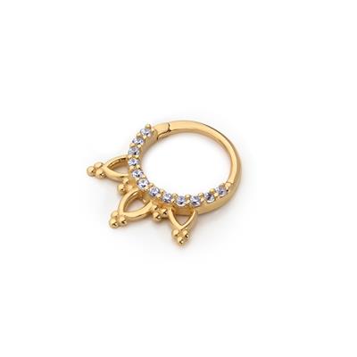 Taşlı Sole Helix Küpe