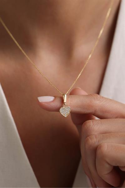Taşlı Tüy & Taşlı Kalp Charm Bileklik
