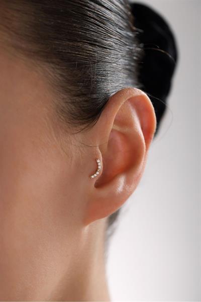 Taşlı Yay C Tragus Küpe