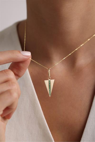 Yeşil Stone Rectan Hype Charm Pendant