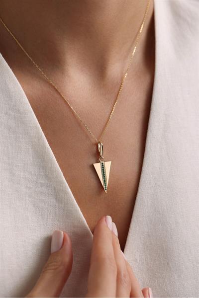 Yeşil Stone Rectan Hype Charm Pendant