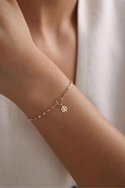 Yonca Sallantılı Işıltılı Bileklik