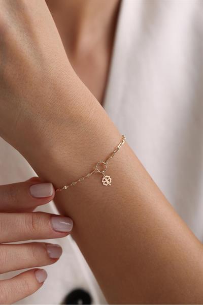 Yonca Sallantılı Işıltılı Bileklik