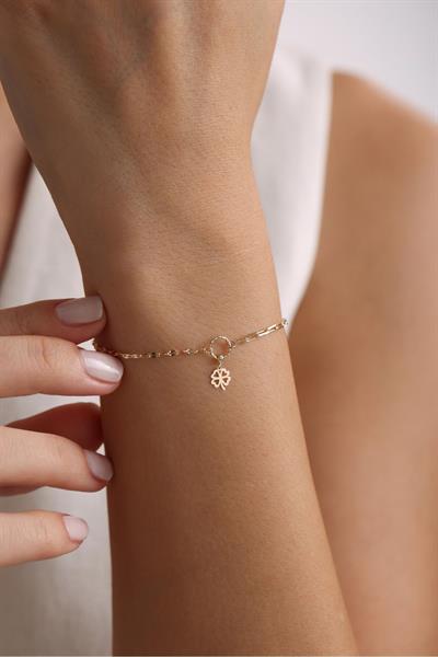 Yonca Sallantılı Işıltılı Bileklik