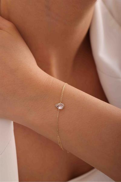 Zarif Tek Taşlı Bileklik