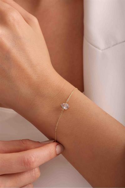 Zarif Tek Taşlı Bileklik