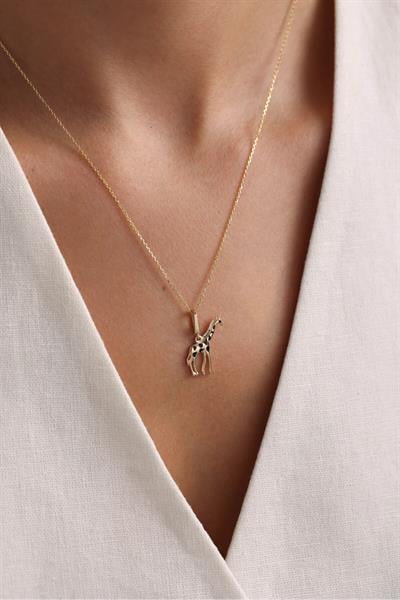 Zürafa Kilitli Charm Kolye Ucu