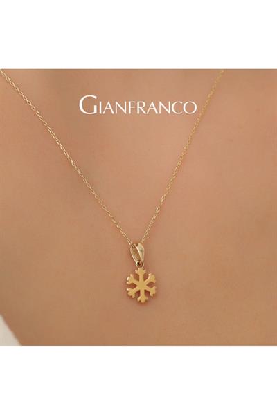 14 Ayar Kar Tanesi Kolye Ucu