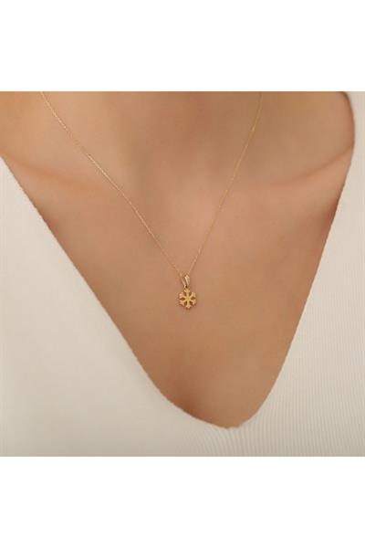 14 Ayar Kar Tanesi Kolye Ucu