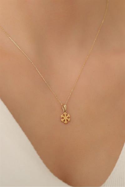 14 Ayar Kar Tanesi Kolye Ucu