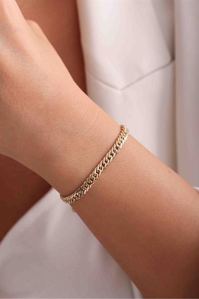 14 Ayar Sık Dokulu Gurmet Bileklik