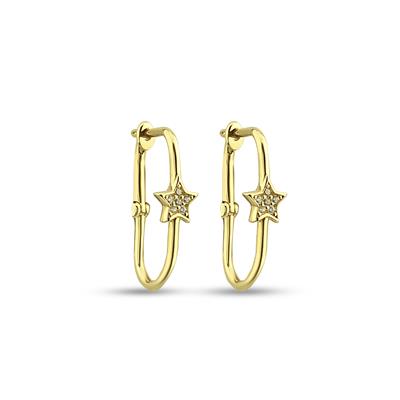 Ataş Model Taşlı Yıldız Küpe