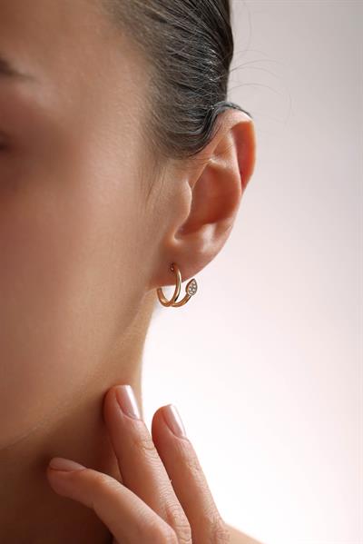 Damla Taşlı Spine Küpe