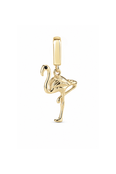Flamingo Kilitli Charm Kolye Ucu