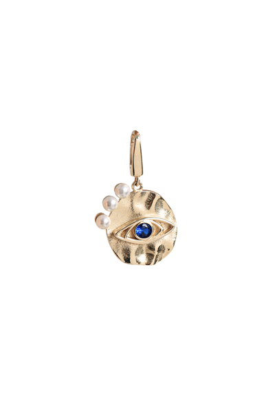 Heritage Pearl & Laciandrt Stone Göz Charm Pendant