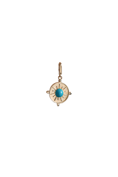 Heritage Mavi Firuze Pusula Charm Pendant
