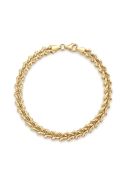 İşlemeli Buğday Pars Bracelet