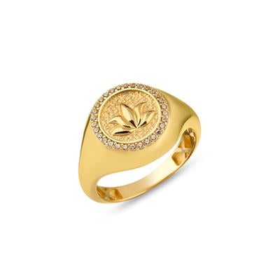 Kairos Lotus Taşlı Yüzük