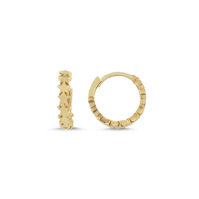 Kalın Yıldız Halka Küpe