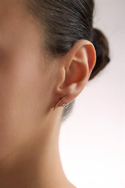 Kalp Burgu Spine Küpe