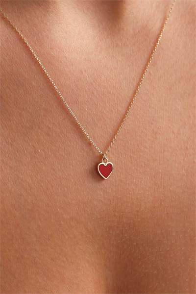 Kırmızı Mineli Big Kolye