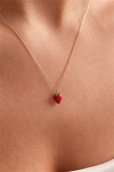 Mineli Çilek Kolye