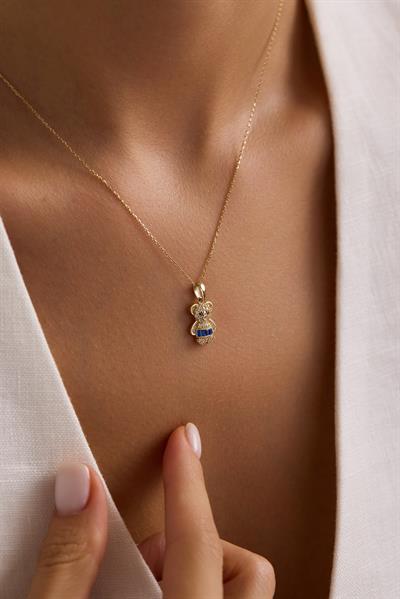 Mini Bear Blue Kolye