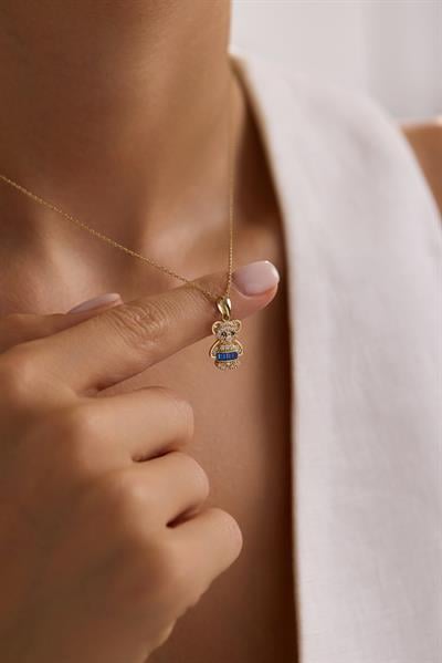 Mini Bear Blue Kolye Ucu