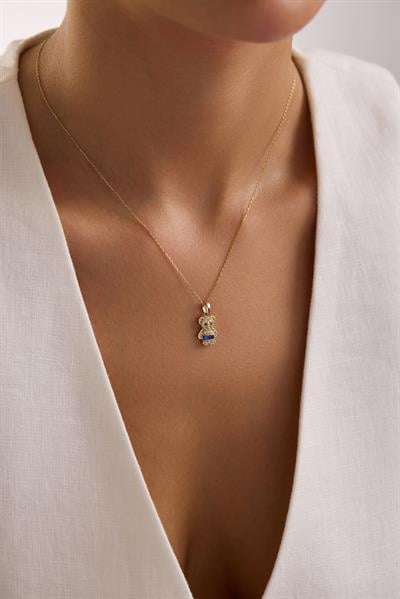 Mini Bear Blue Kolye Ucu