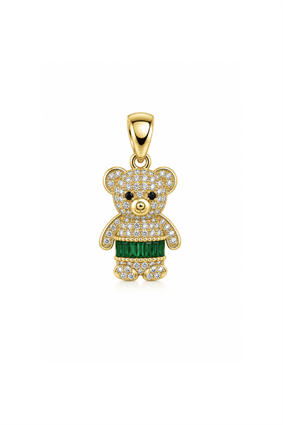 Mini Bear Green Kolye Ucu