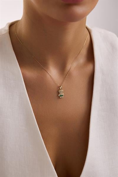 Mini Bear Green Kolye Ucu