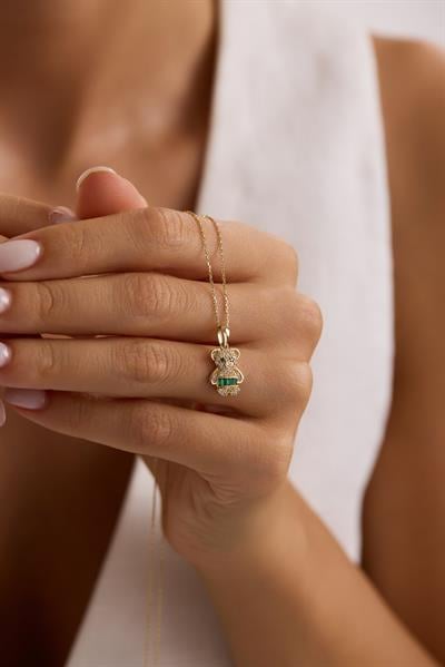 Mini Bear Green Kolye Ucu