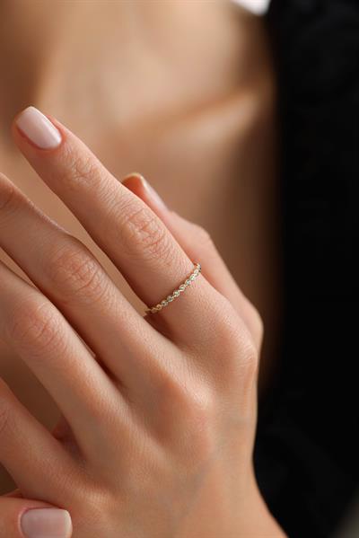 Minio Taşlı Sprit Yüzük