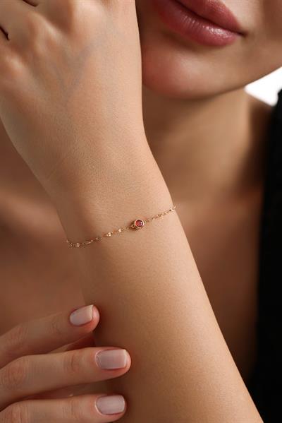 Minion Kırmızı Taşlı Bileklik