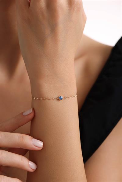 Minion Lacivert Taşlı Bileklik