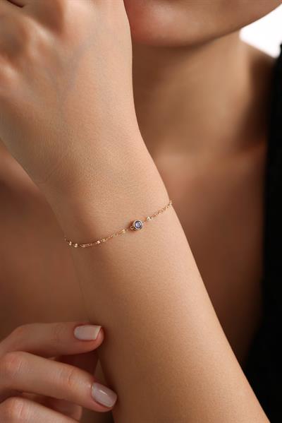 Minion Lila Taşlı Bileklik