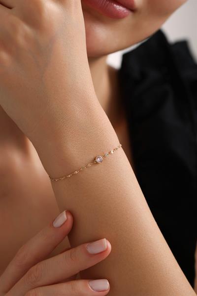 Minion Pembe Taşlı Bileklik