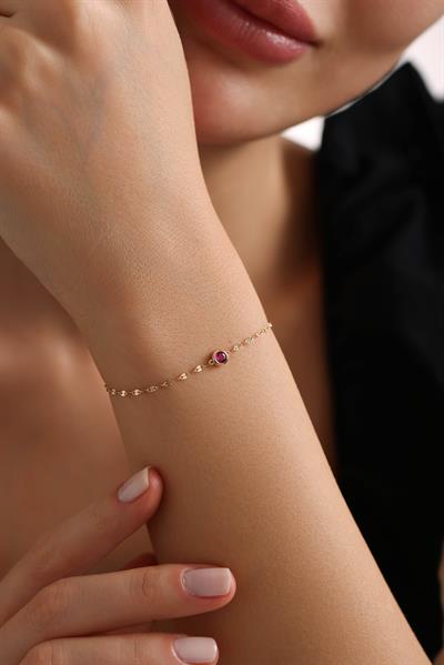 Minion Ruby Taşlı Bileklik