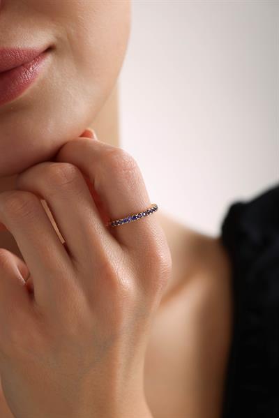 Mor Taşlı Tennis Yüzük